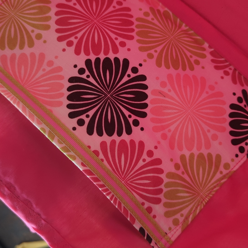 Handmade Pink & Green 18" American Girl Doll Sized Tote Purse Bag Holder - Picture 8 of 11